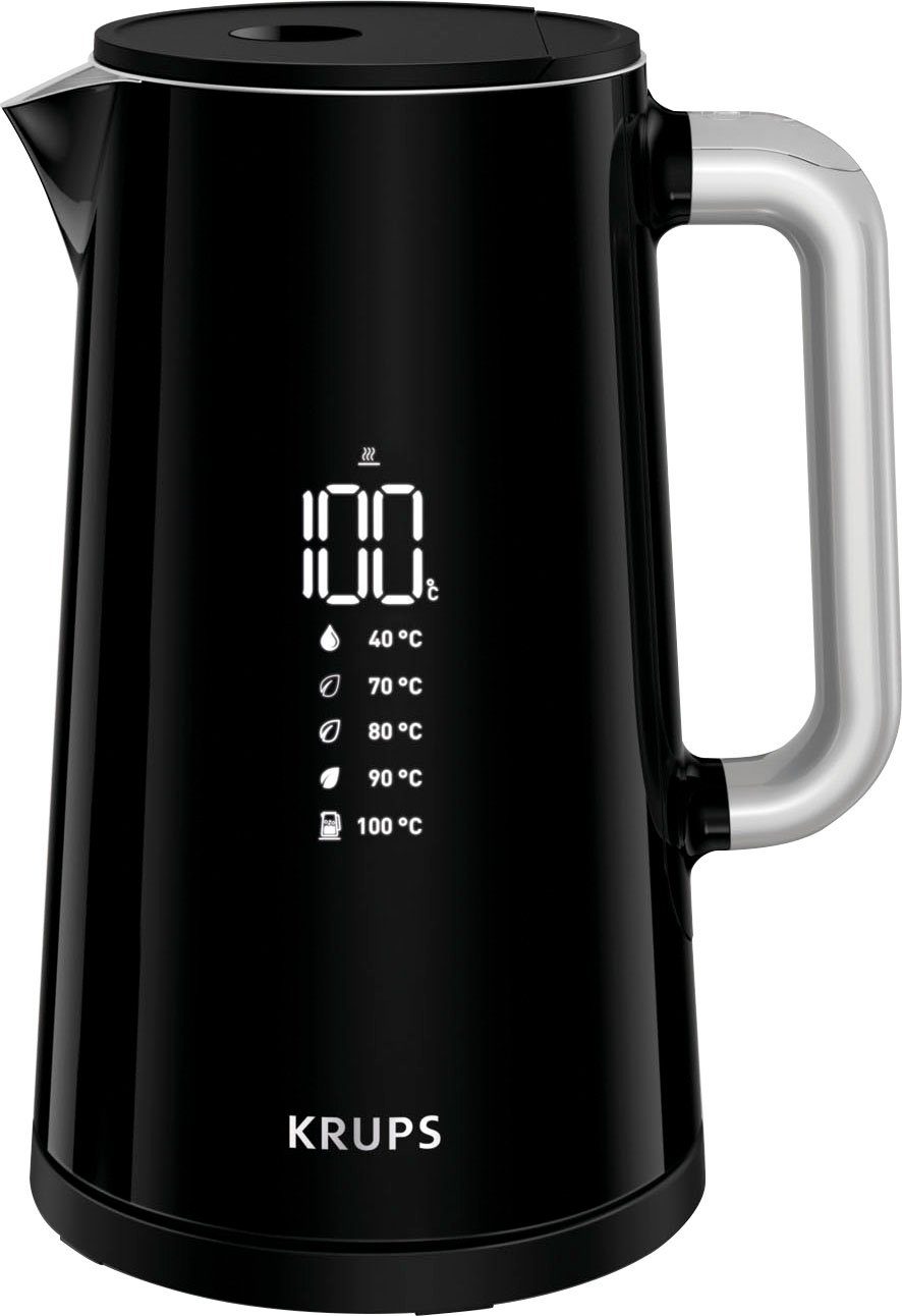 Krups Wasserkocher BW8018 Smart'n Light, 1,7 l, 1800 W, Digitalanzeige, 5 Temperaturstufen, 360°-Sockel, Abschaltautomatik