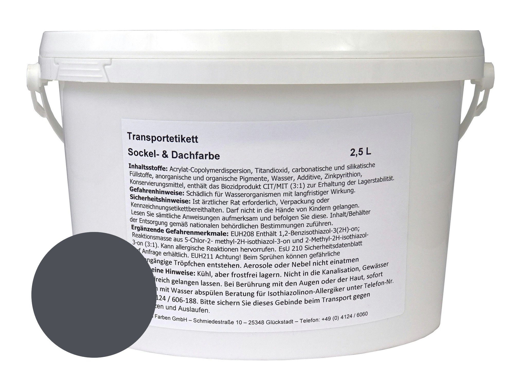Thumbnail - Wilckens Farben Sockelfarbe, 2,5l Sockel- Dachfarbe schiefer Sockelfarbe Außenfarbe