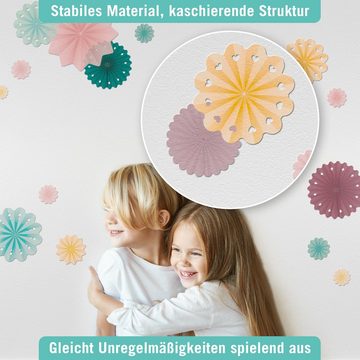 lovely label Wandsticker Rosetten mehrfarbig - Wandtattoo - Wanddeko Kinderzimmer