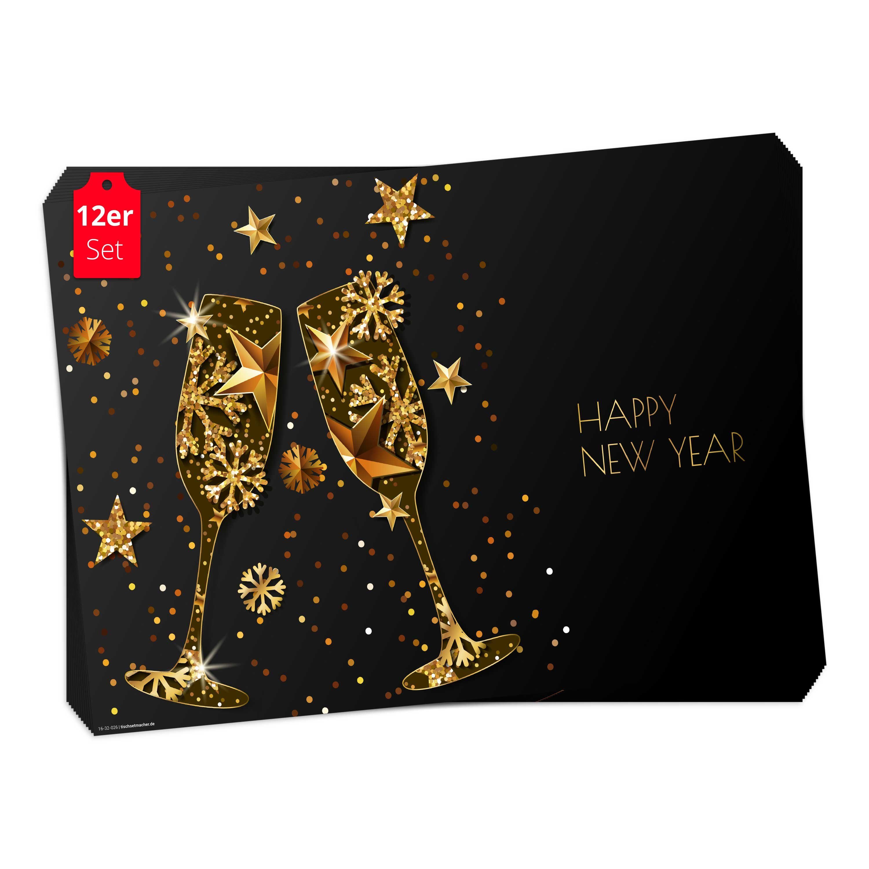 Tischsetmacher Platzset Tischsets I Platzsets - Silvester - Sektgläser Graf günstig online kaufen