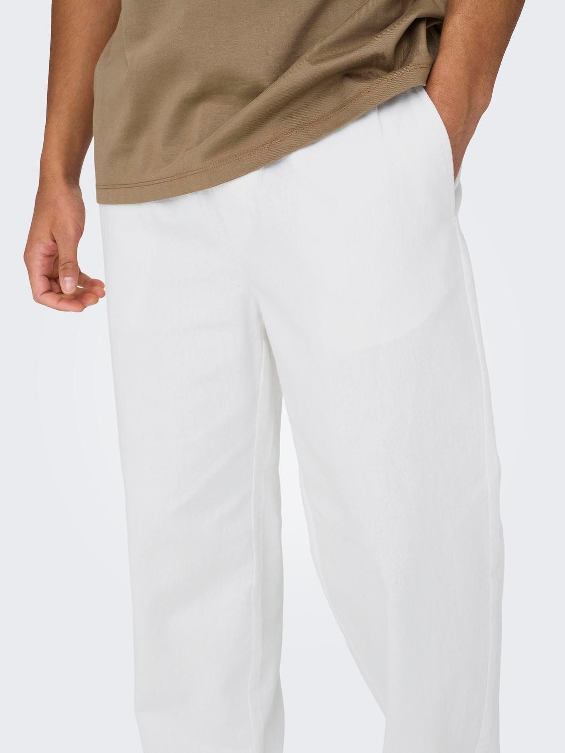 ONLY & SONS Trainingshose ONSSINUS LOOSE 0007 COT LIN PANT NOOS günstig online kaufen