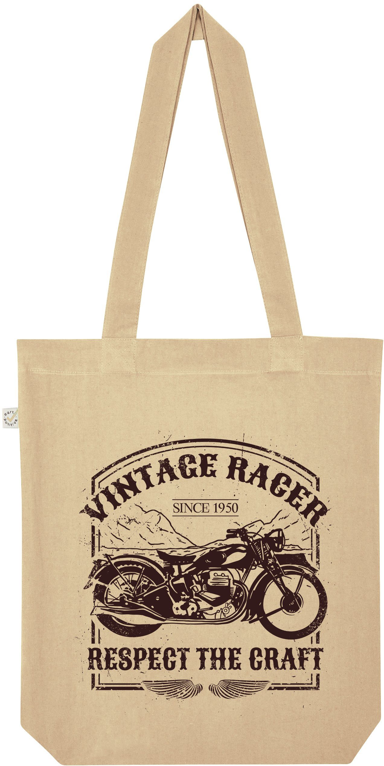 Tragetasche Vintage Racer Jutebeutel Tasche Lange Henkel