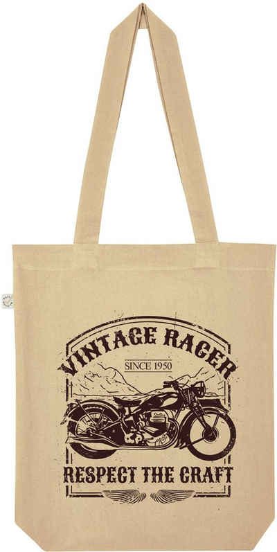 Youth Designz Tragetasche Vintage Racer Jutebeutel Tasche Lange Henkel, mit trendigem Print