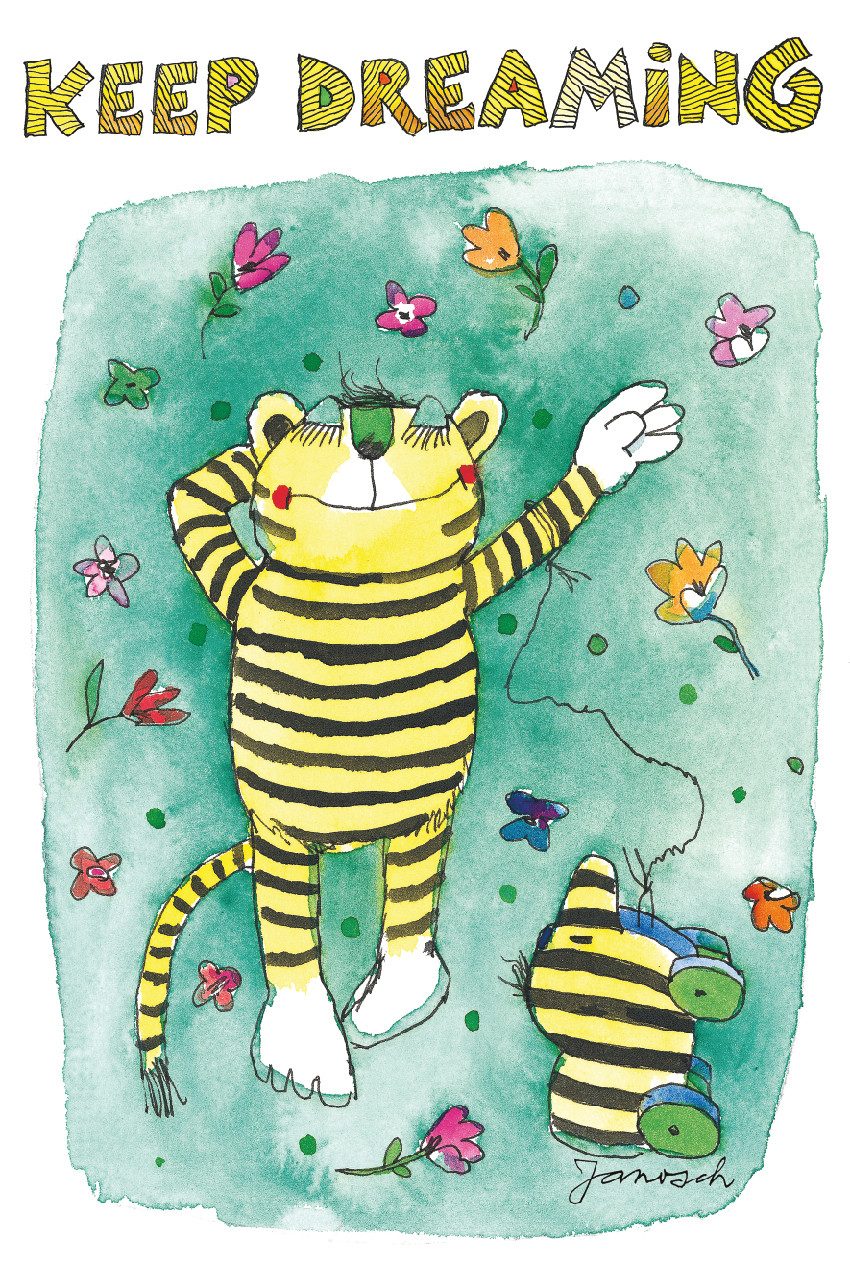LuckyLinde Wanddekoobjekt Der kleine Tiger und seine Tigerente (1 St), Exklusive JANOSCH Kindermotive, Stahlschild