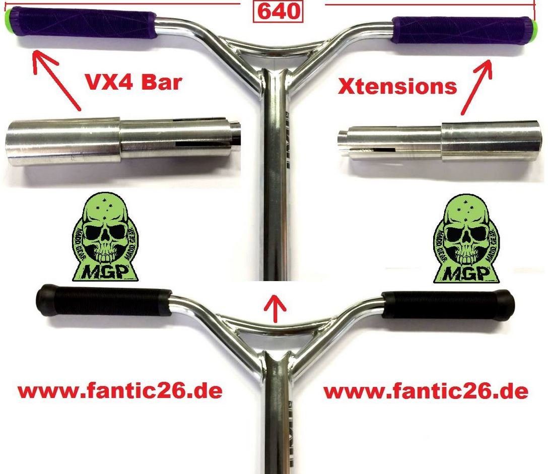 Madd Stuntscooter MGP Tight As Bar Extenders Silber Lenker