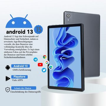 BUFO 10.1 Zoll Android 13, 8GB RAM 128GB ROM, Octa-Core 1280x800 IPS HD Tablet (10", 128 GB)