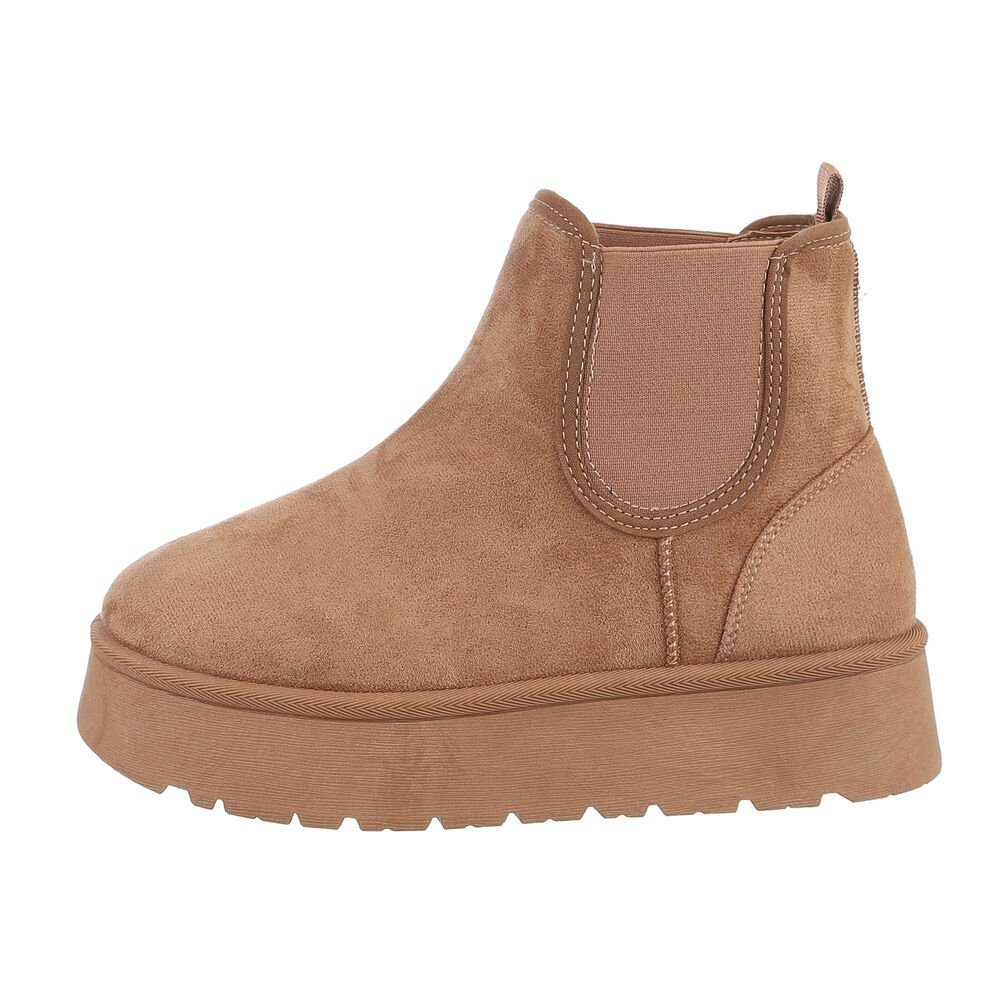Ital-Design Damen Chelsea Freizeit Snowboots Flach günstig online kaufen