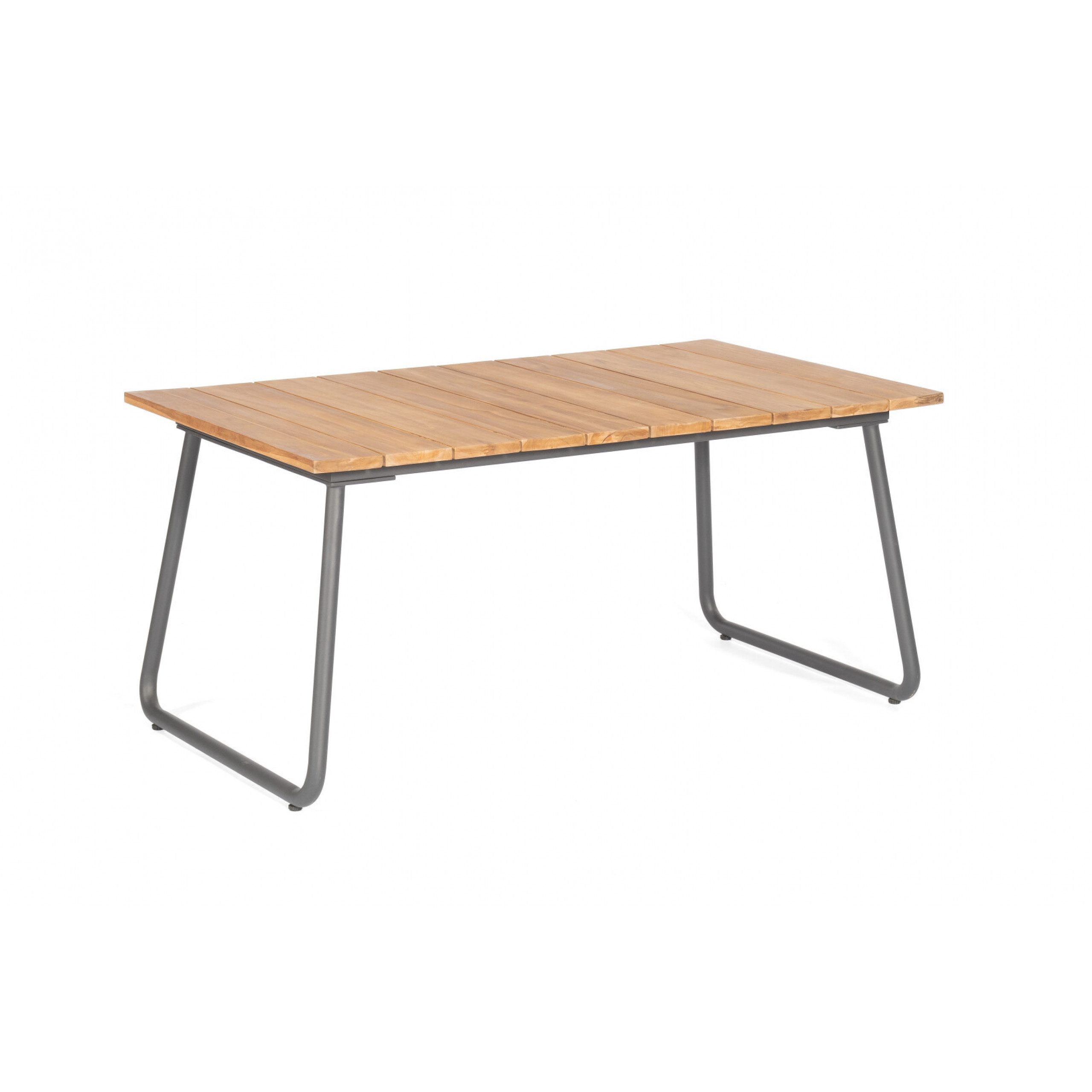 SonnenPartner Gartentisch Sonnenpartner Lounge-Tisch Woodland 160x90 cm Aluminium mit Teak