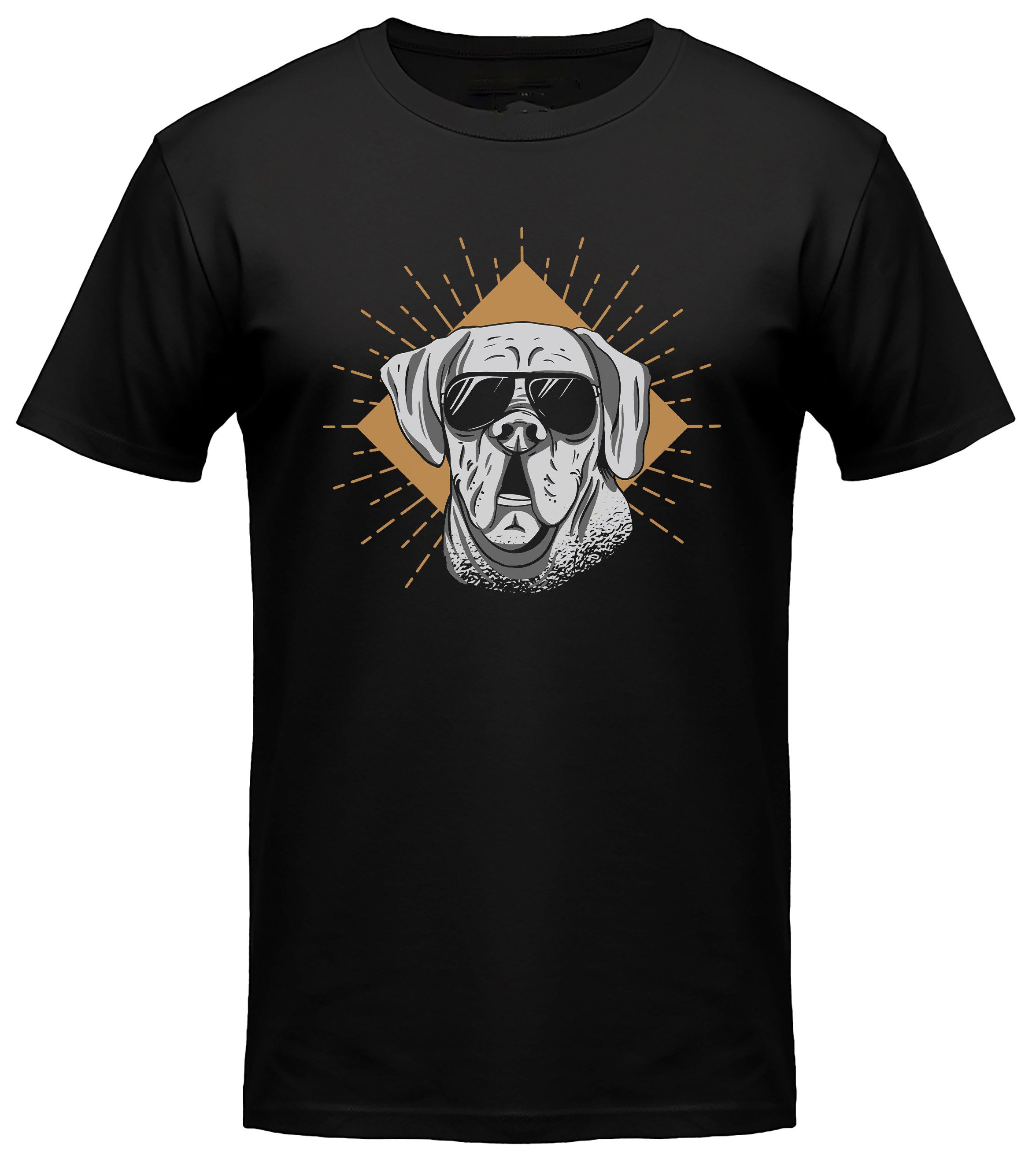 MyDesign24 T-Shirt Hunde print Shirt Hunde T-Shirt schwarz kurzarm Regular Fit i224