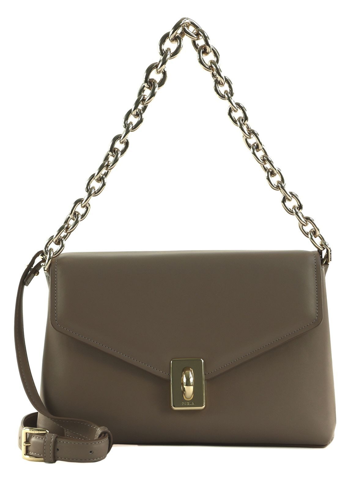 Furla Schultertasche Crossbody Bag With Double Strap, aus echtem Leder