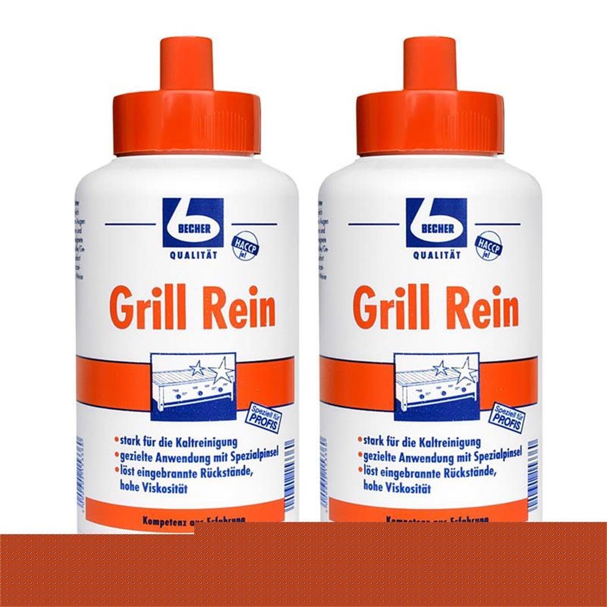 Dr. Becher Grill Rein für Grills, Fritteusen, Backofen 1L (2er Pack) Spezialwaschmittel