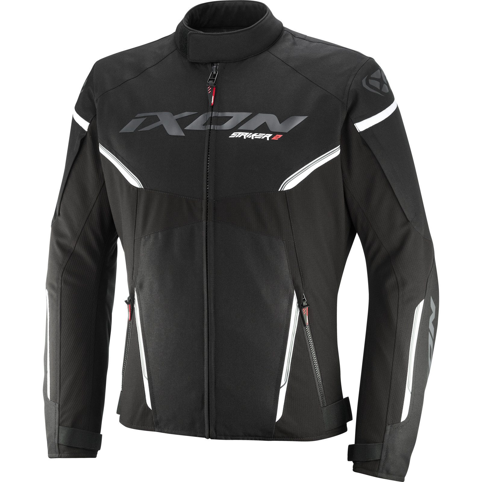 Ixon Motorradjacke Ixon Striker 2 Motorradjacke Schwarz / Weiß C-4XL atmungsaktiv