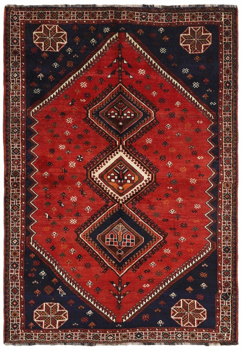 Orientteppich Shiraz 162x225 Handgeknüpfter Orientteppich / Perserteppich, Nain Trading, rechteckig, Höhe: 10 mm