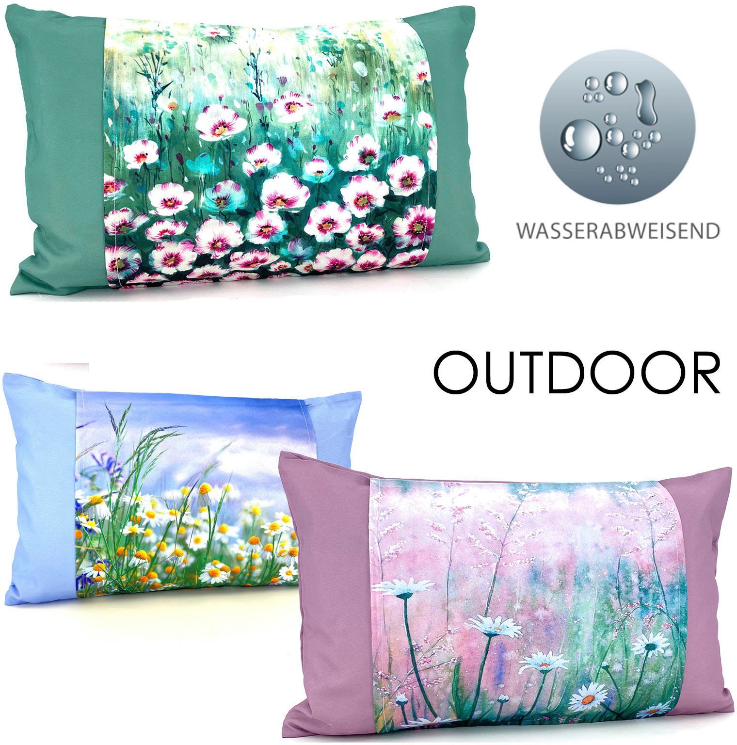 Weckbrodt Kissenhülle Blumenwiese, (1 Stück), Lotus-Effekt, günstig online kaufen