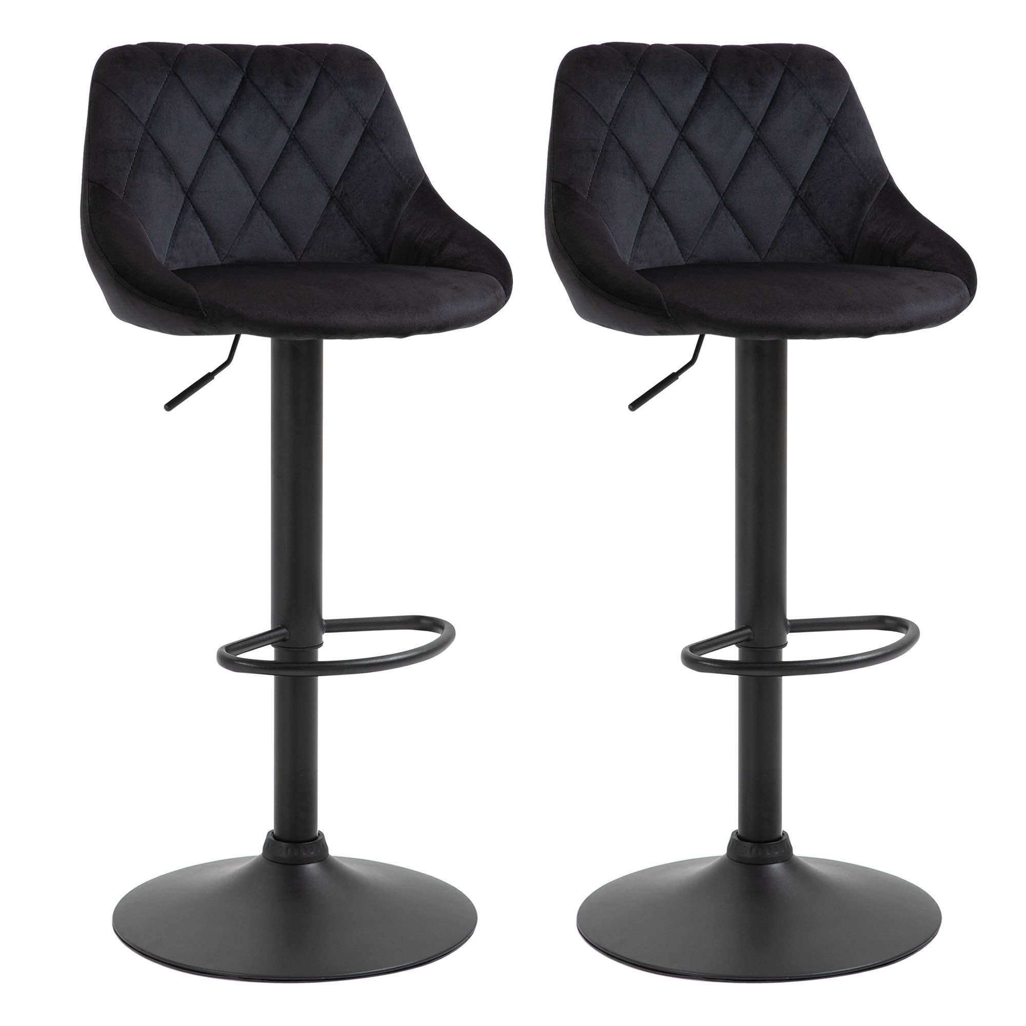 HOMCOM Barhocker Barstuhl mit Fußstütze, Rückenlehne günstig online kaufen