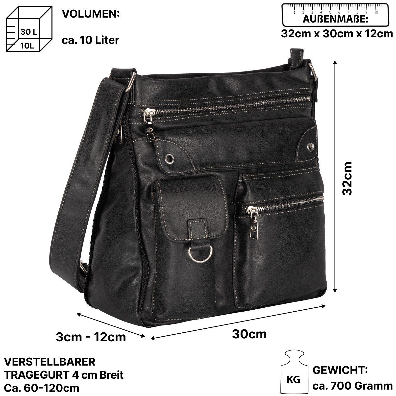 Jennifer Jones Umhängetasche Damen Tasche Schultertasche Umhängetasche Lede günstig online kaufen