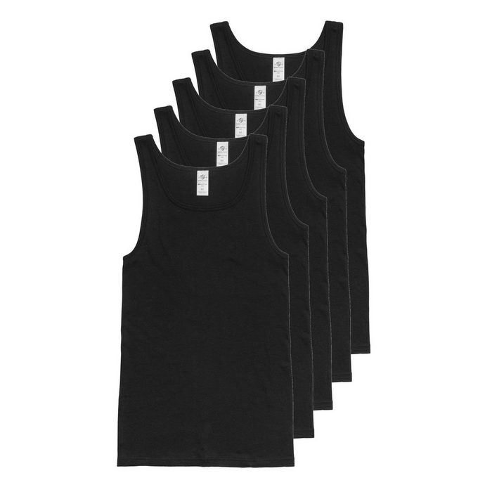 HAASIS Bodywear 1919 Achselhemd Herren Unterhemd 77502011-schwarz (Packung 5-St. 5er Pack) hochwertiges schwarzes Achselhemd in optimaler Paßform pflegeleicht formbeständig strapazierfähig aus 100% hautsympathischer Baumwolle