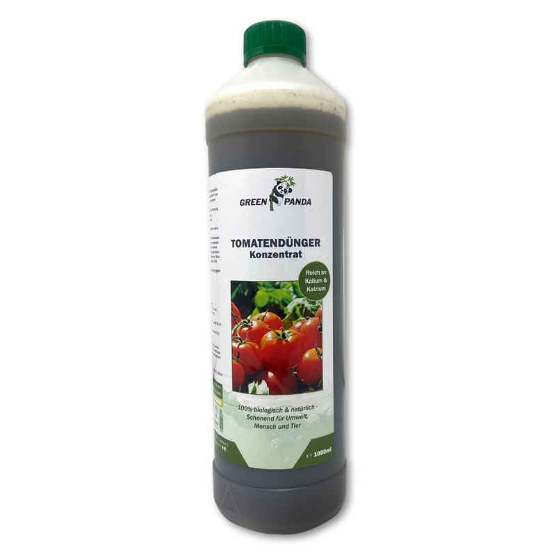 GreenPanda Tomatendünger Bio Calciumdünger für Tomaten - Verbessert Ernte & Geschmack!, Flasche, 1-St., 1 Liter Pflanzenstärkungsmittel!