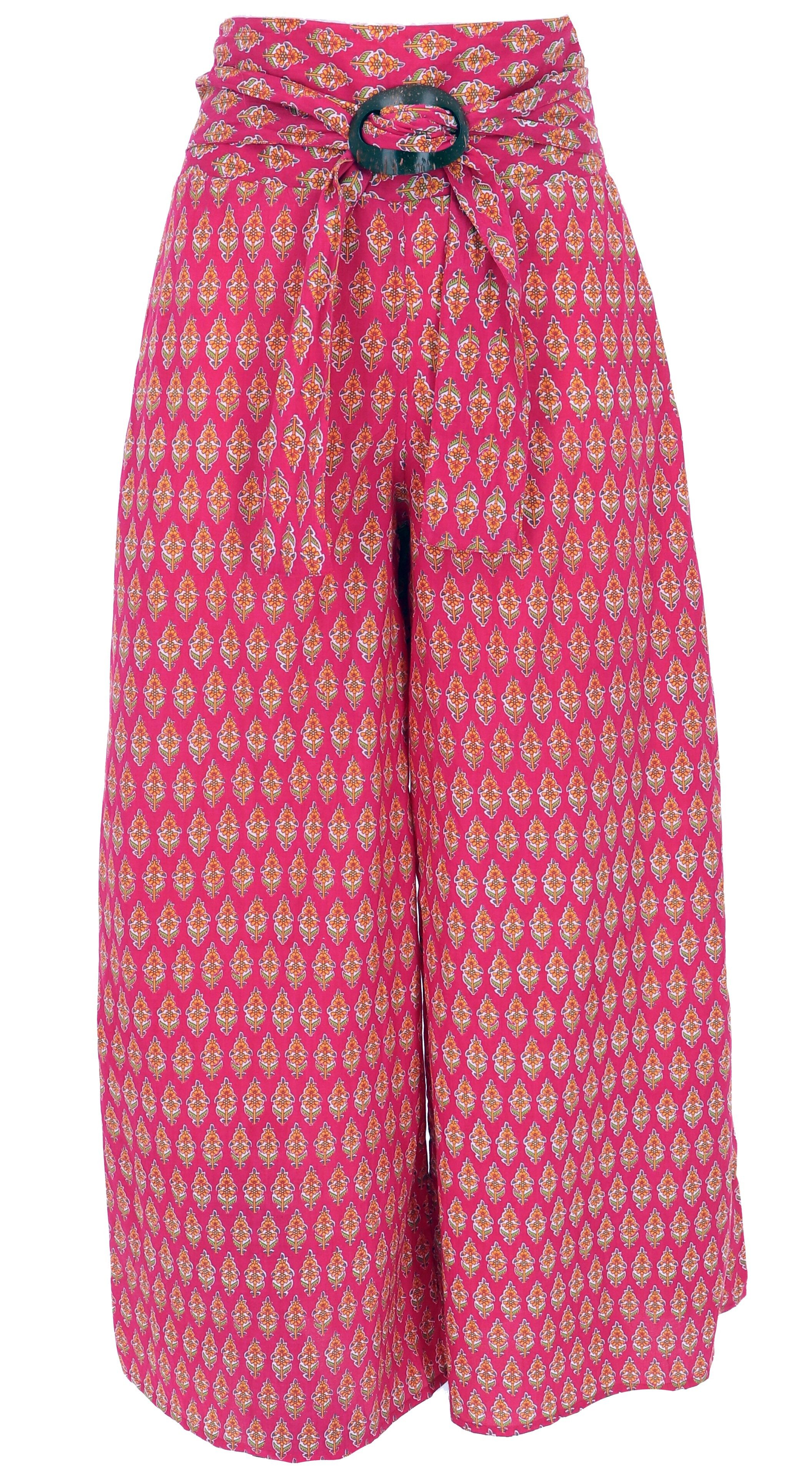 Guru-Shop Relaxhose Luftige Sommerhose mit Kokosschnalle, günstig online kaufen