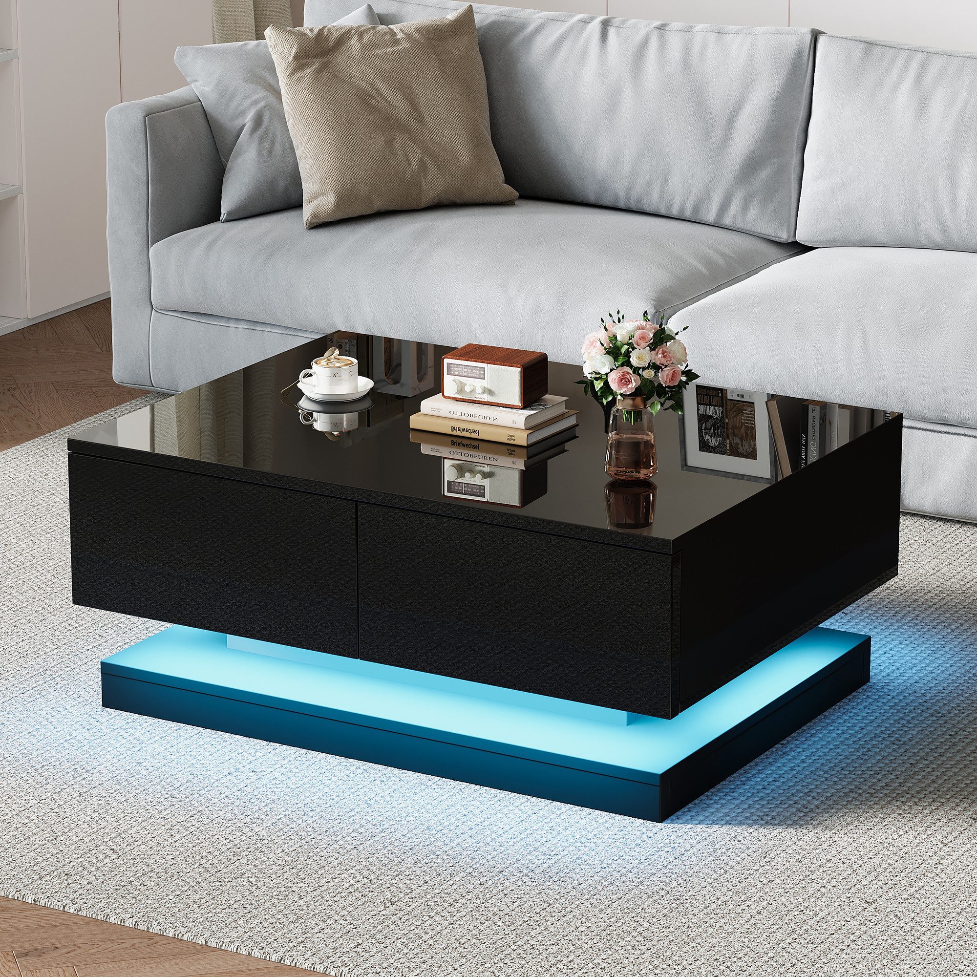 OKWISH Couchtisch Hochglanz-Sofatisch (Satztisch, Wohnzimmertisch, Beistell günstig online kaufen