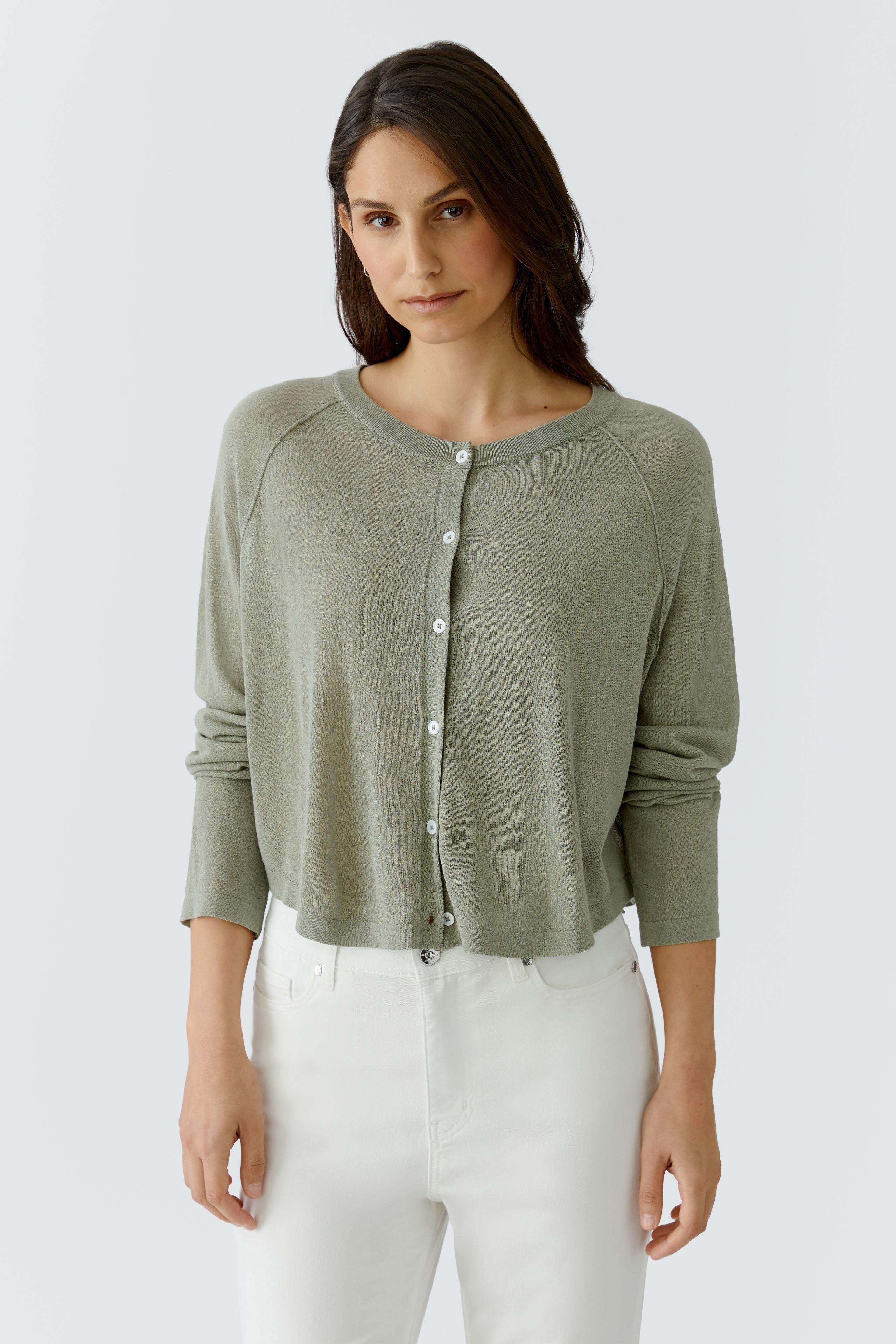 Oui Strickjacke Oui Strickjacke mit sommerlicher Leichtigkeit (1-tlg)