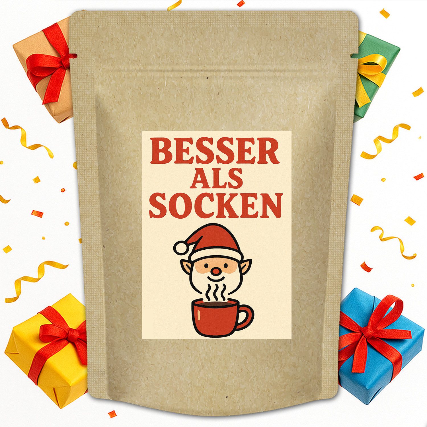 Quertee Tee Wichtelgeschenk „Besser als Socken“ – Tee Geschenk Weihnachten – 70 g