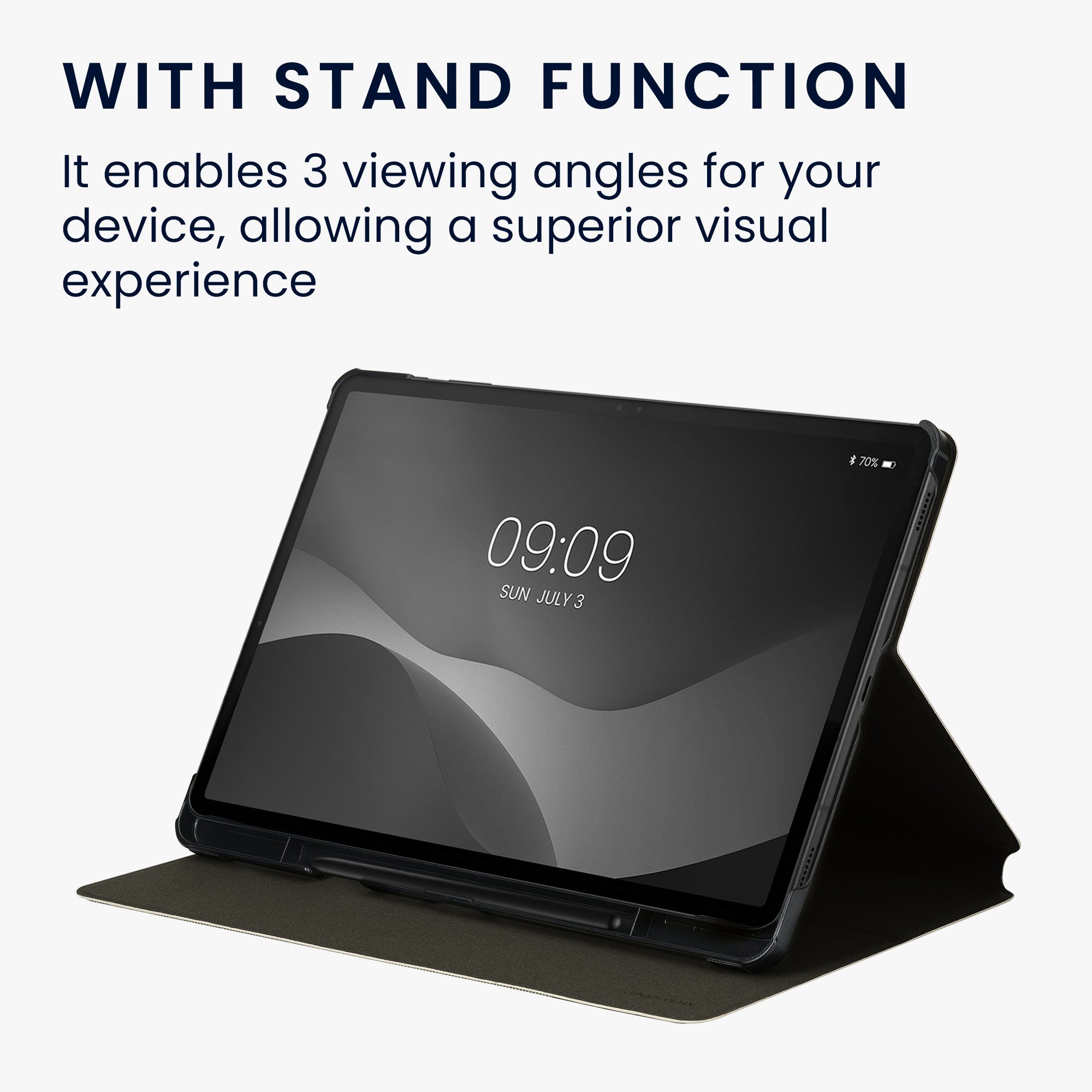 kwmobile Tablet-Hülle Hülle für Samsung Galaxy Tab S8 / Galaxy Tab S7, Slim Tablet Cover Case Schutzhülle mit Ständer – Bild 5 von 5