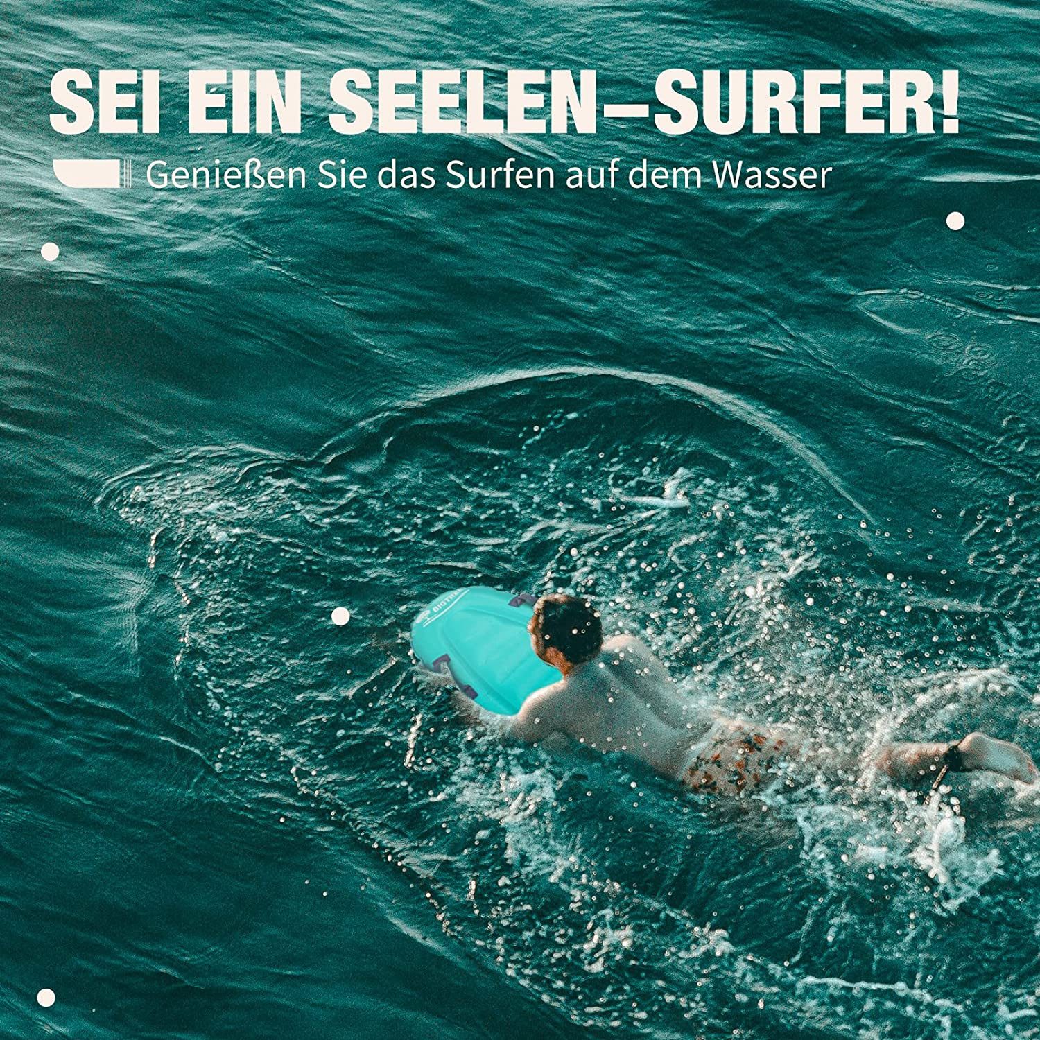 KAHOO Inflatable SUP-Board Aufblasbares Bodyboard, 52x14x70cm, Schwimmhilfe, 2er Set