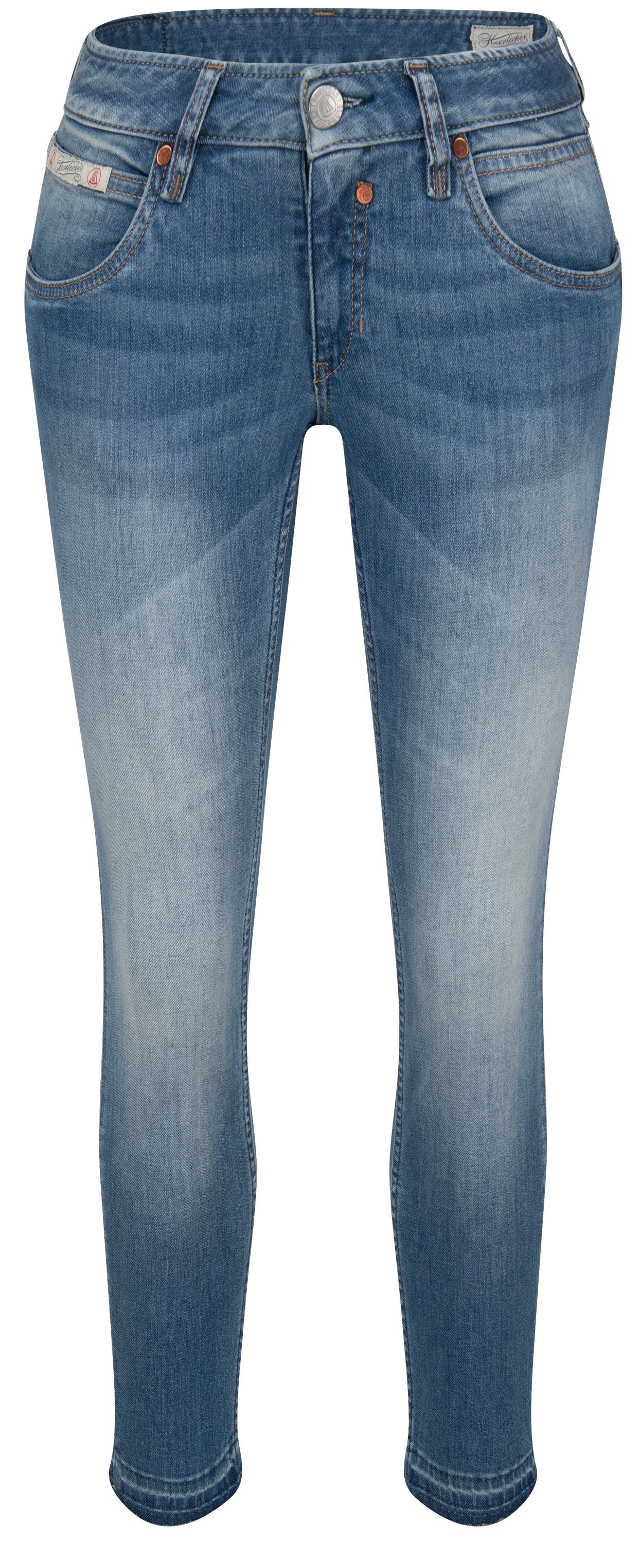 Herrlicher Stretch-Jeans HERRLICHER TOUCH Cropped 5320-OD100-879 Organic Denim blue sea