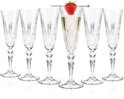 RCR Sektglas RCR Melodia Champagner 6er set, Kristallglas