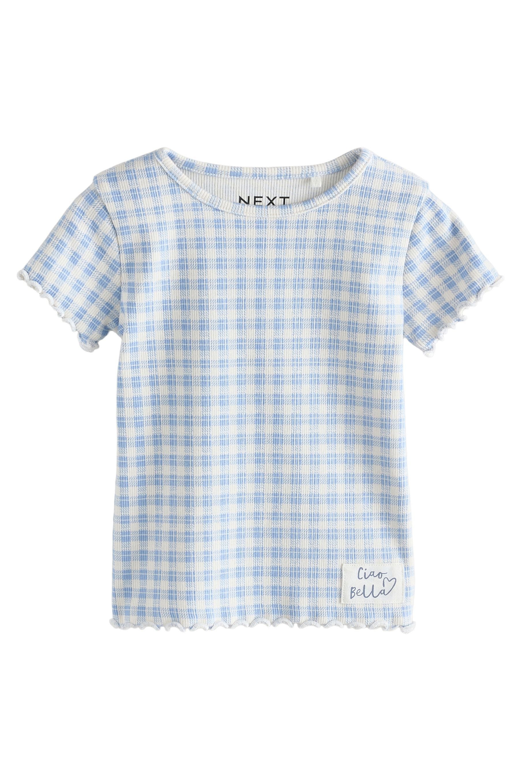Next T-Shirt Gerippte kurzärmelige Oberteile, 5er-Pack (5-tlg)