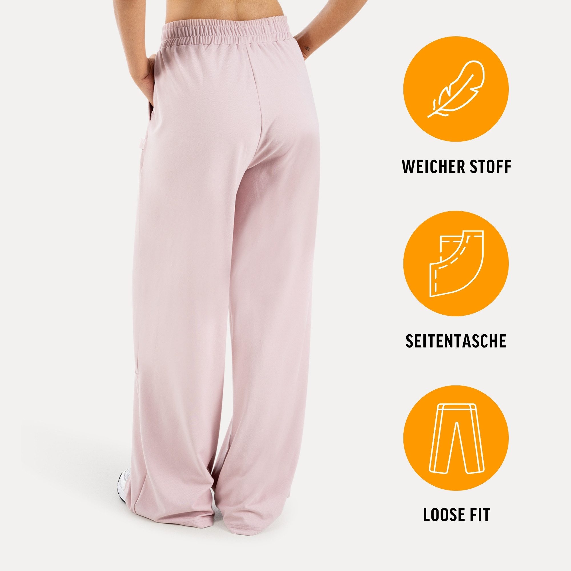 Smilodox Jogginghose Nexa, Wide-Leg Damen, Trainingshose mit High-Waist & Loose Fit, Gym Weites Bein, Weiches Material, Lockerer Sitz, Homewear, Streetwear