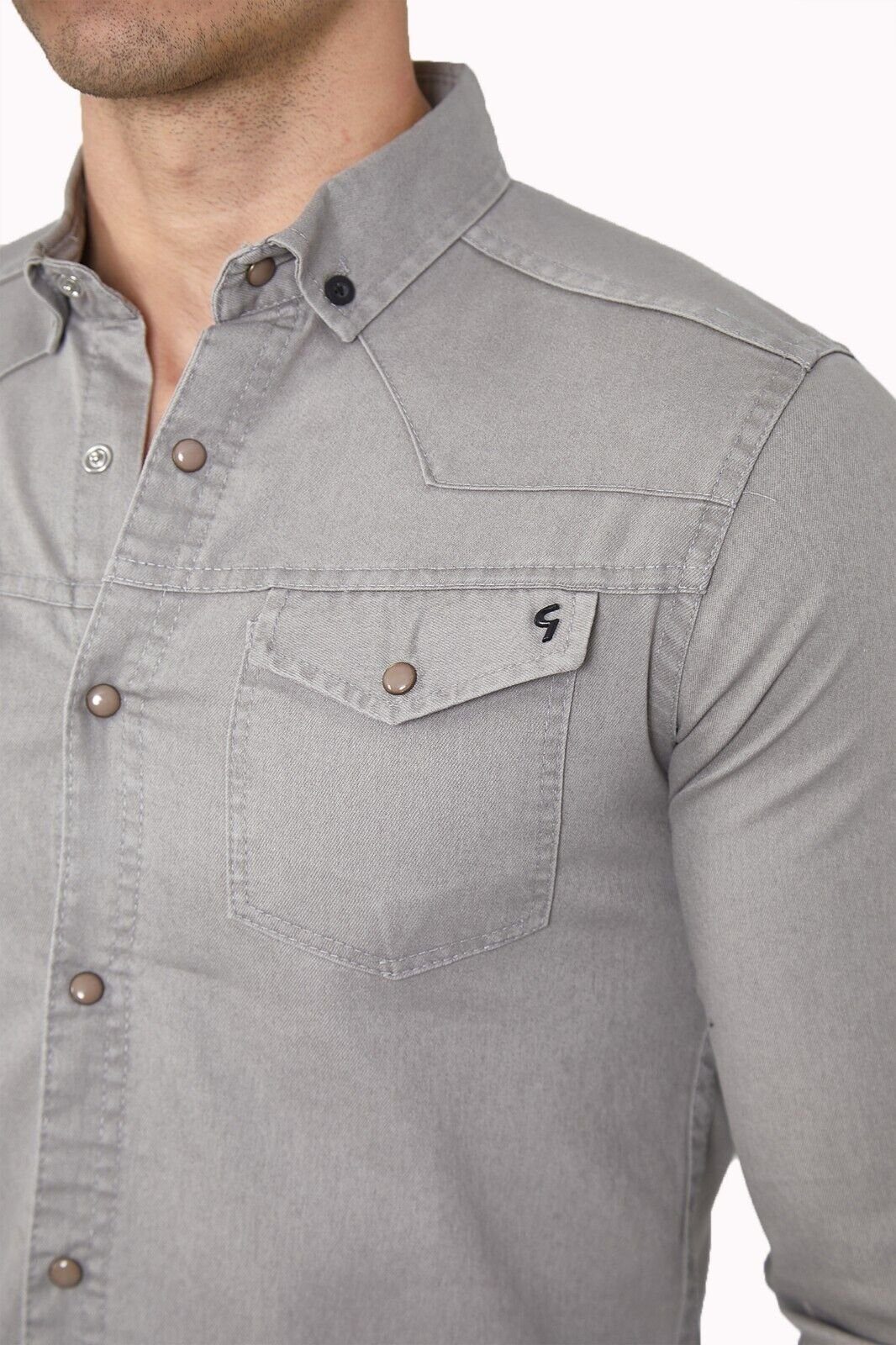 Megaman Jeans Langarmhemd Herren Hemd Basic günstig online kaufen