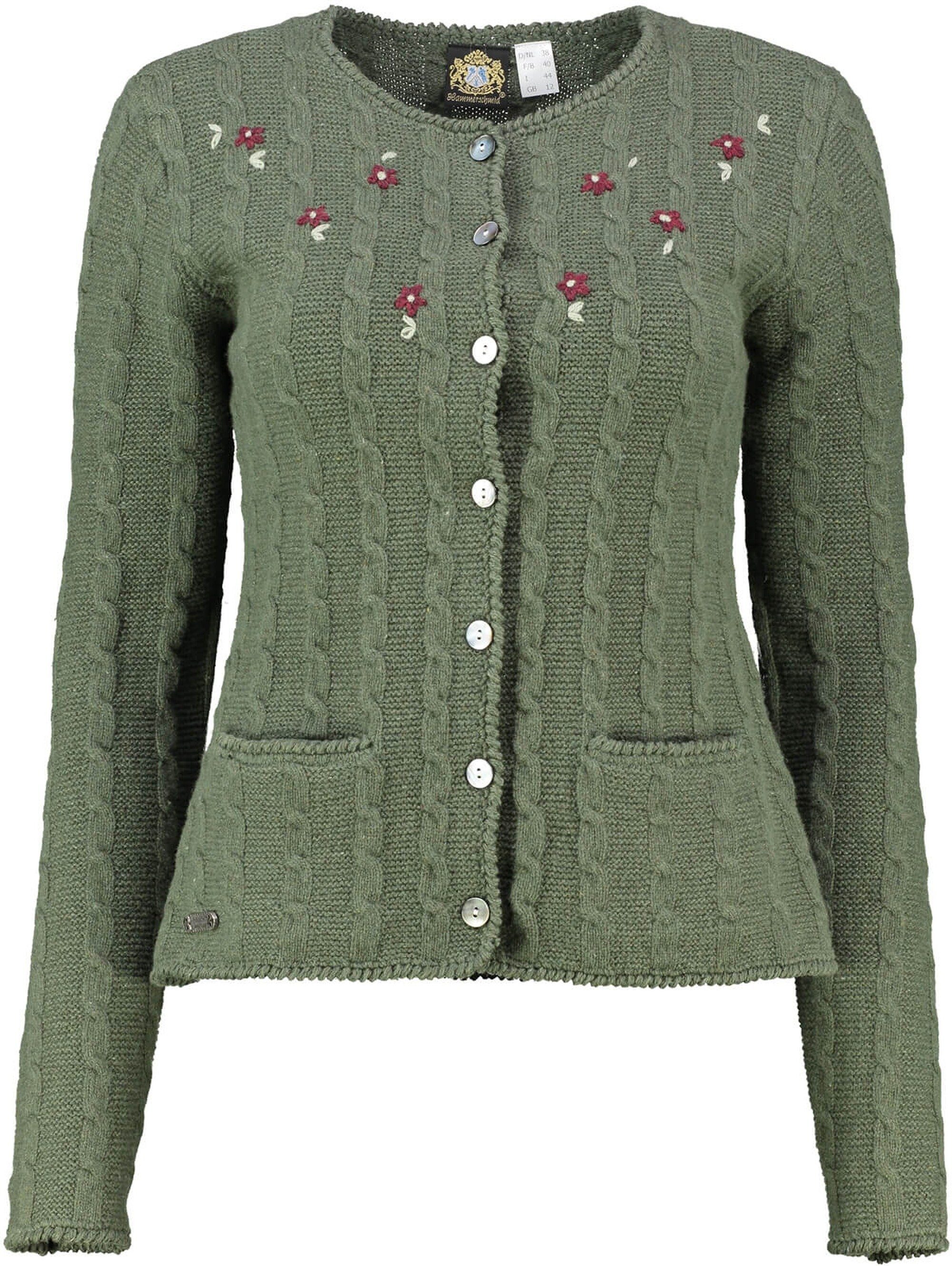 Hammerschmid Strickjacke HAMMERSCHMID Strickjacke Corvara oliv günstig online kaufen