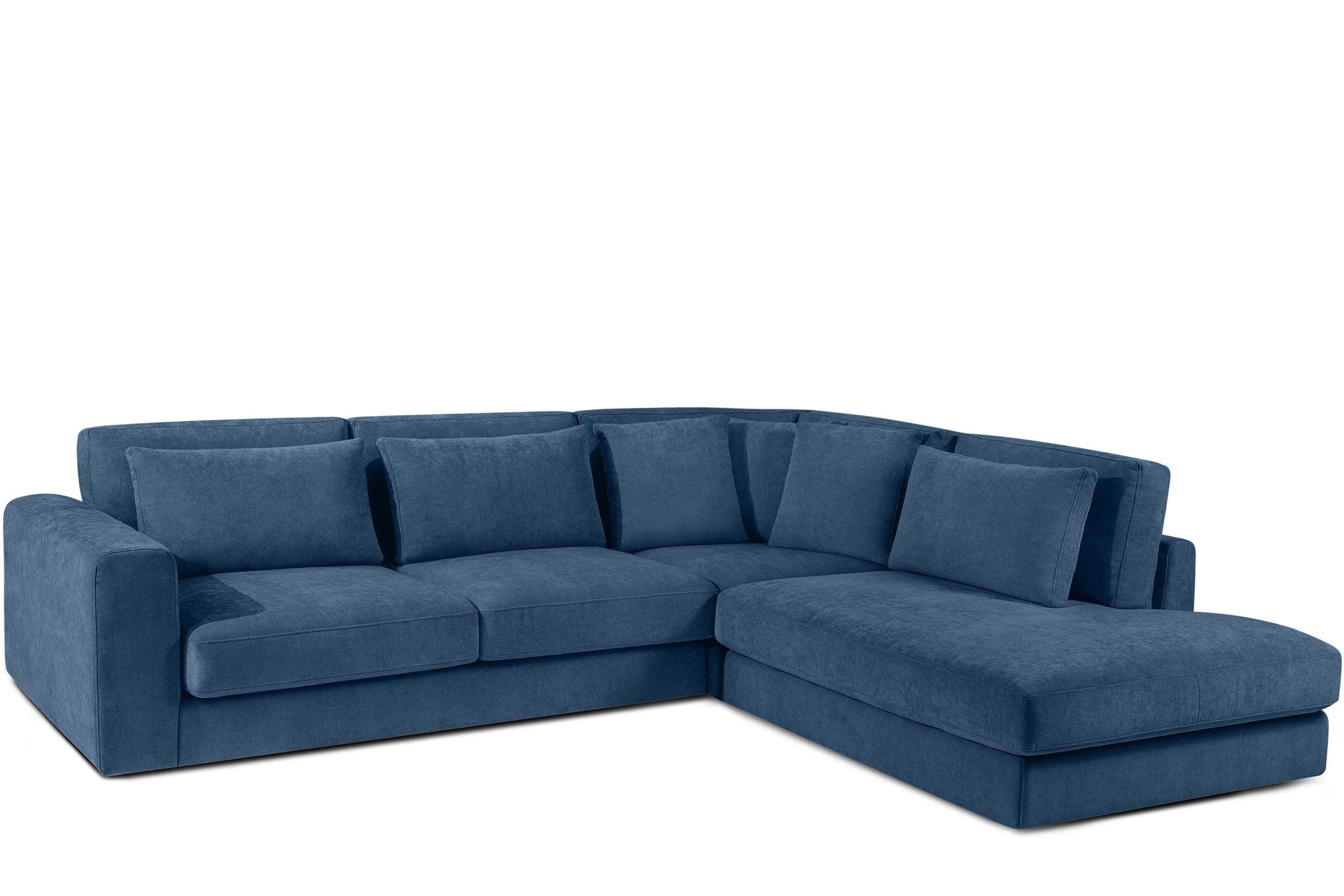 KONSIMO® Ecksofa VERUS edle Verarbeitung und Komfort, luxuriös, Premiumqualität aus EU, Maße: 297x84x116/248 cm, Kissen regulieren die Tiefe und stützen die Lendenwirbelsäule, Traditionelles Design und Komfort, handgefertigt, Gewebe-Stoff