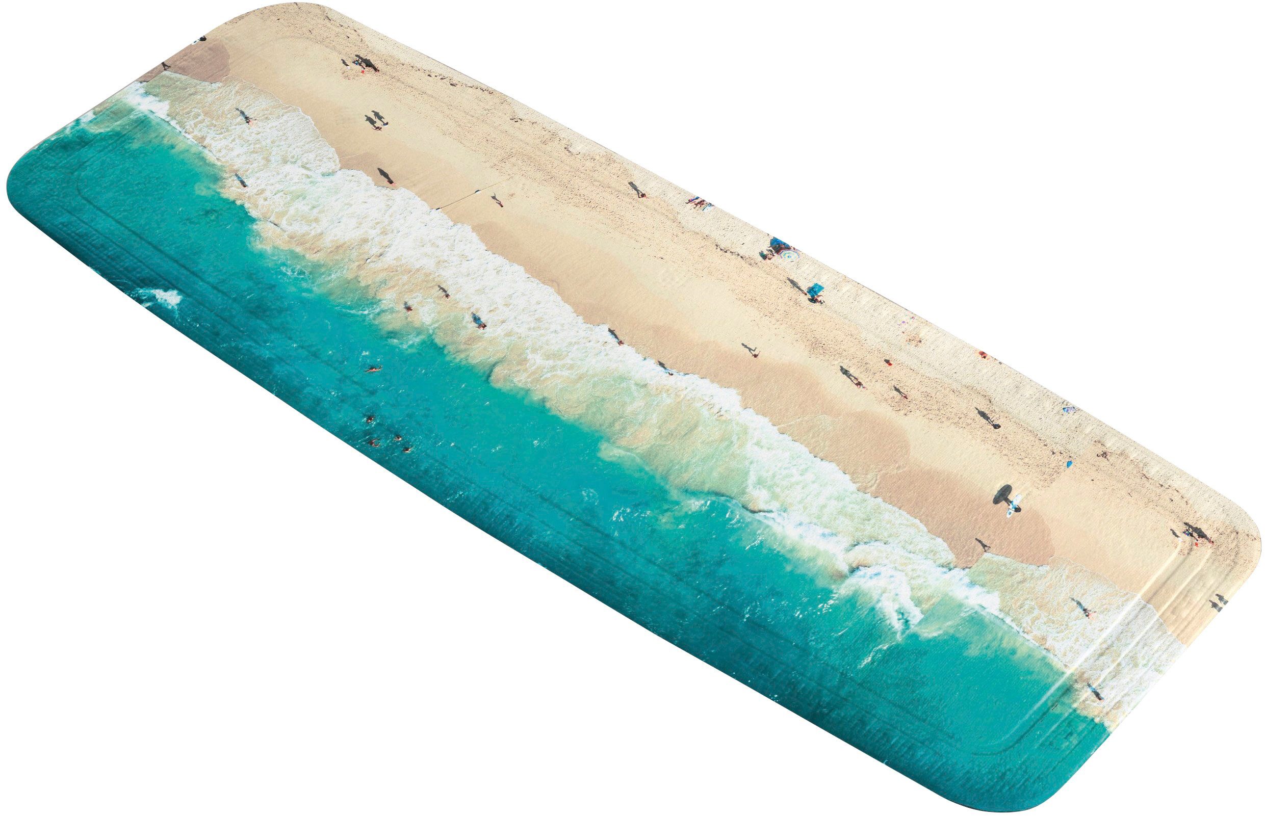 Kleine Wolke Wanneneinlage Waikiki, B: 92 cm, L: 36 cm, mit Strand-Motiv, 36x92 cm
