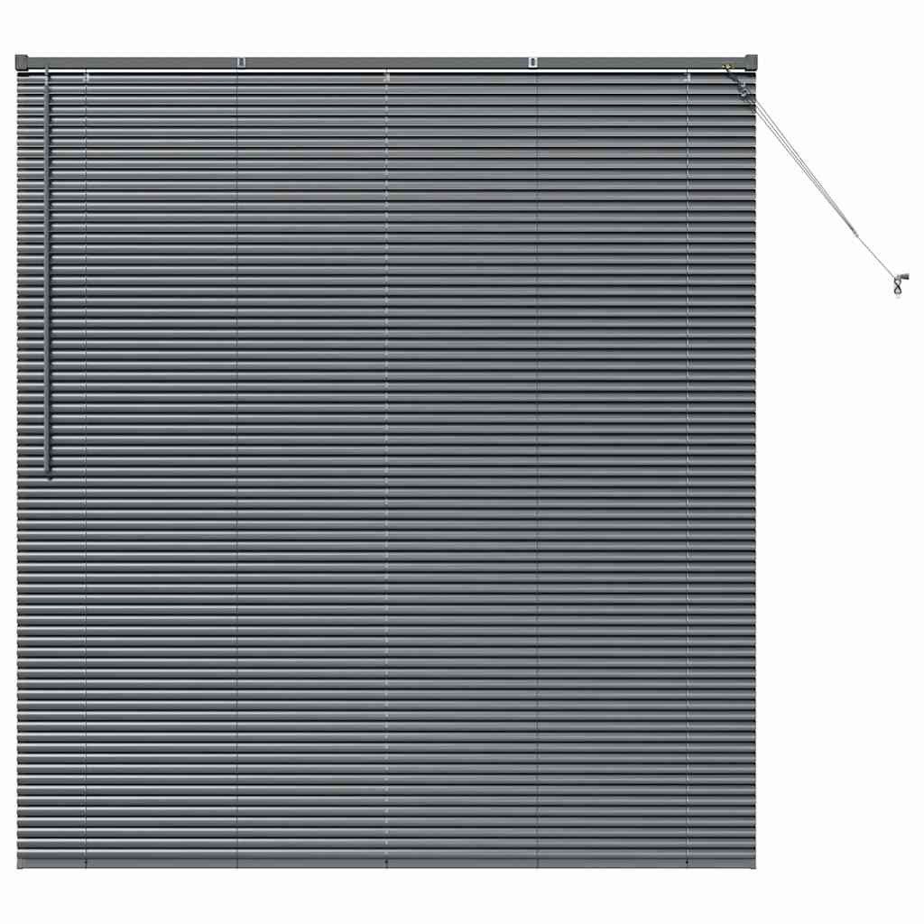 Rollo Venezianische Jalousien Dunkelgrau 175 x 160 cm Aluminium, vidaXL