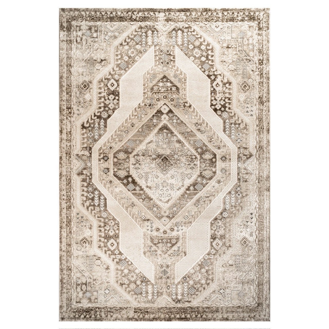 Carpetilla Teppich Designer Teppich Wohnzimmer Design Farbig Beige, Klassis günstig online kaufen