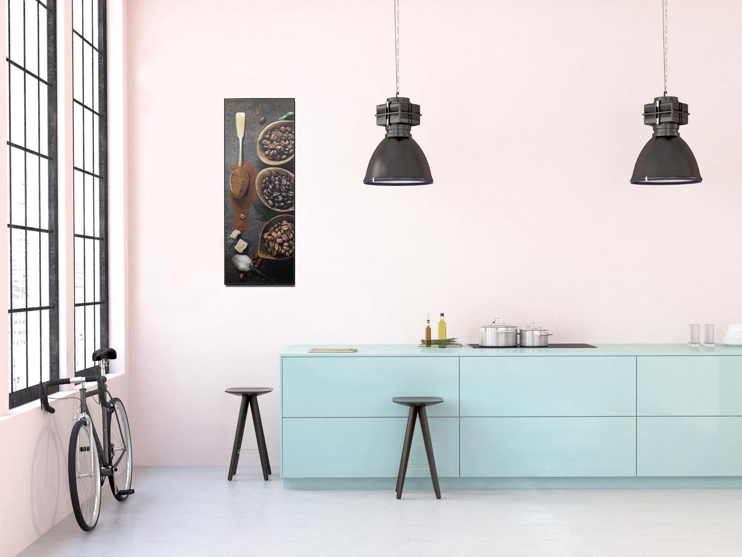 Levandeo® Wandbild, Glasbild 30x80cm Wandbild aus günstig online kaufen