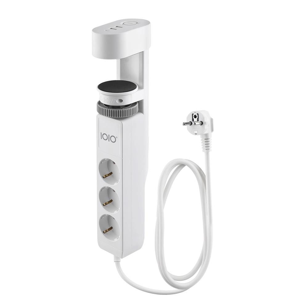 Olympia SL 3000 Einbau-Tischsteckdosenleiste, 45° Steckdosen, Tischbefestigung, Ein-/Aus-Schalter, USB-C