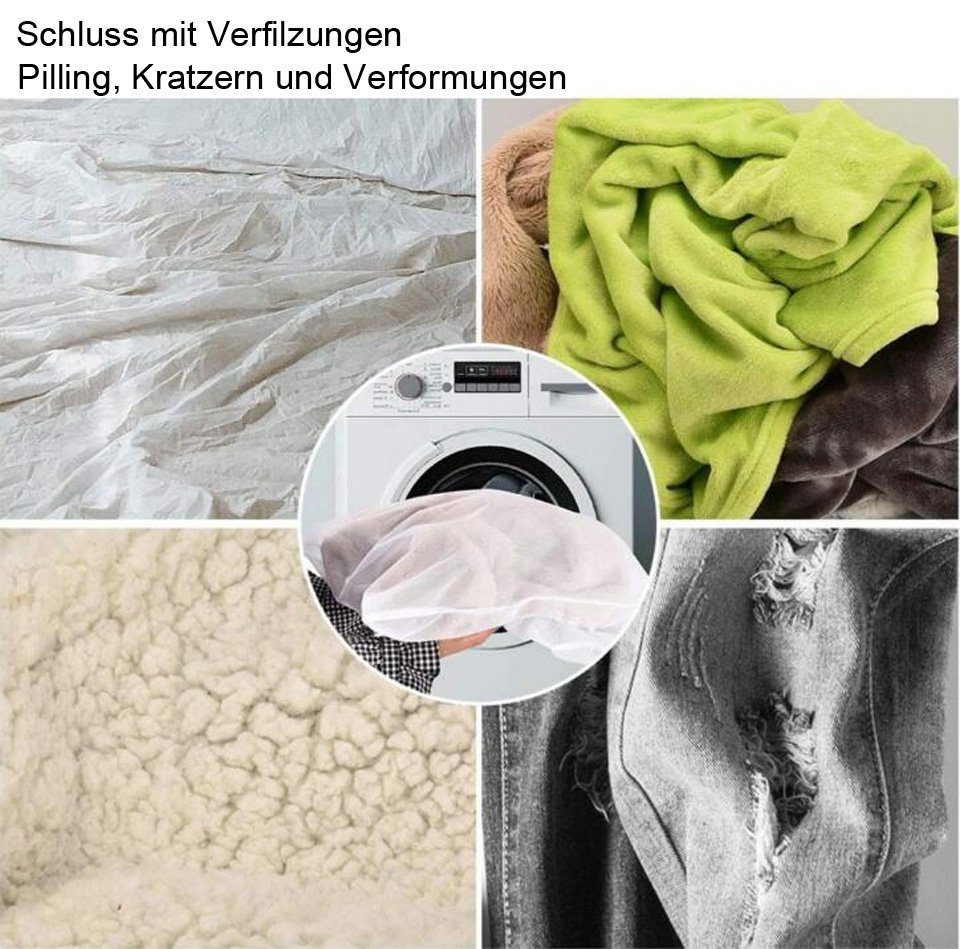 Coonoor Wäschenetz Profi Wäschenetze,(Wäschesäcke, 4-St., für Waschmaschine und Trockner), robuster Reißverschluss, für Feinwäsche Unterwäsche Feines und Socken – Bild 2 von 4