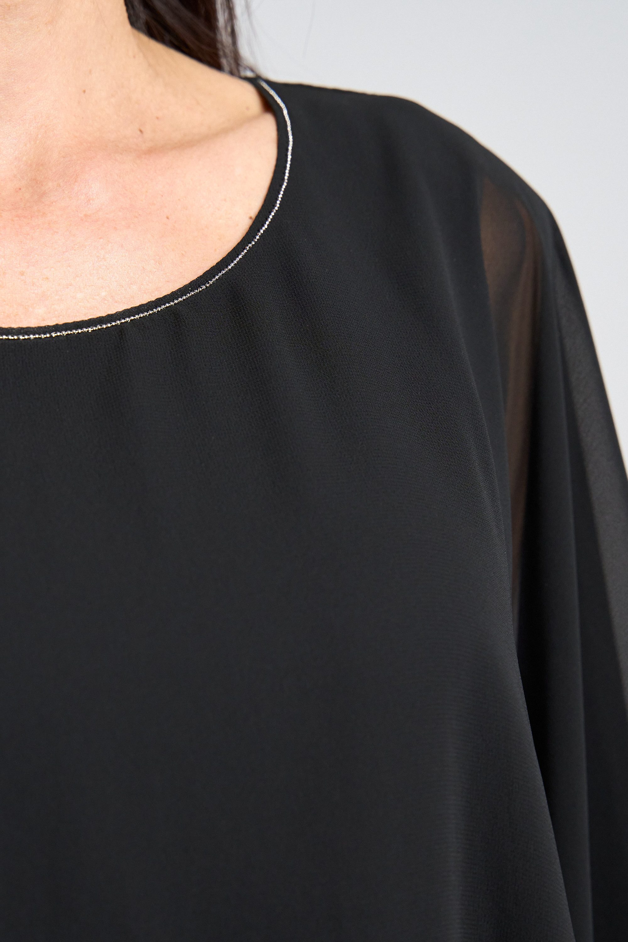 Seidel Moden Blusenponcho Überschnittene Bluse im Poncho-Stil - MADE IN GERMANY – Bild 3 von 5