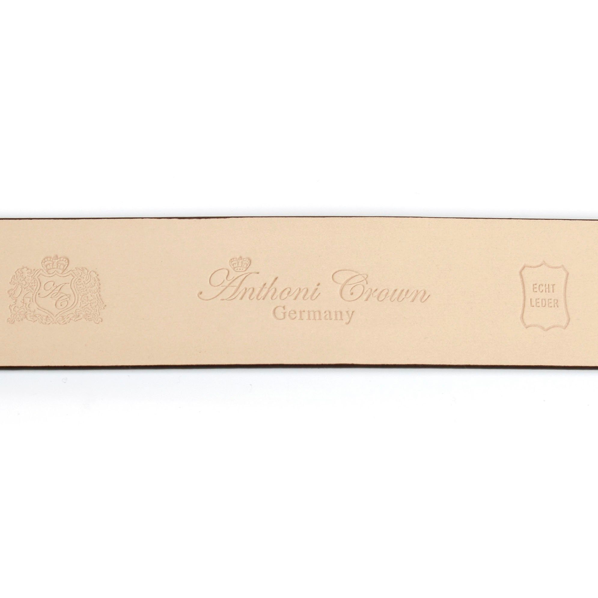 Anthoni Crown Ledergürtel mit filigraner goldfarbener günstig online kaufen