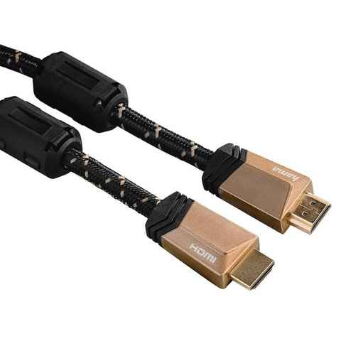 Hama Premium HDMI™-Kabel mit Ethernet Stecker-Stecker Ferrit Metallstecker HDMI-Kabel, (750 cm)
