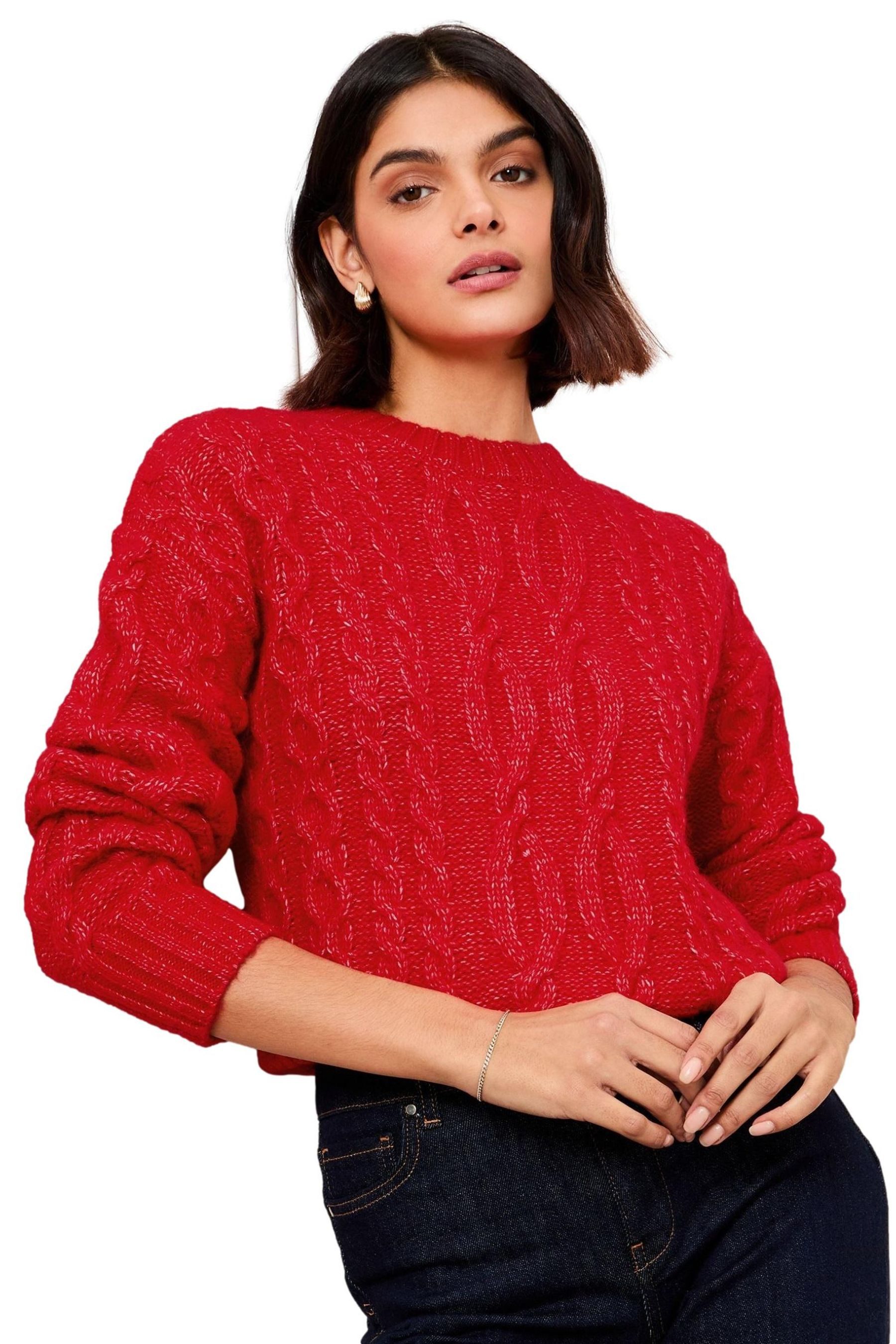 Friends Like These Rundhalspullover Friends Like These Pullover mit Zopfmuster Regular (1-tlg)