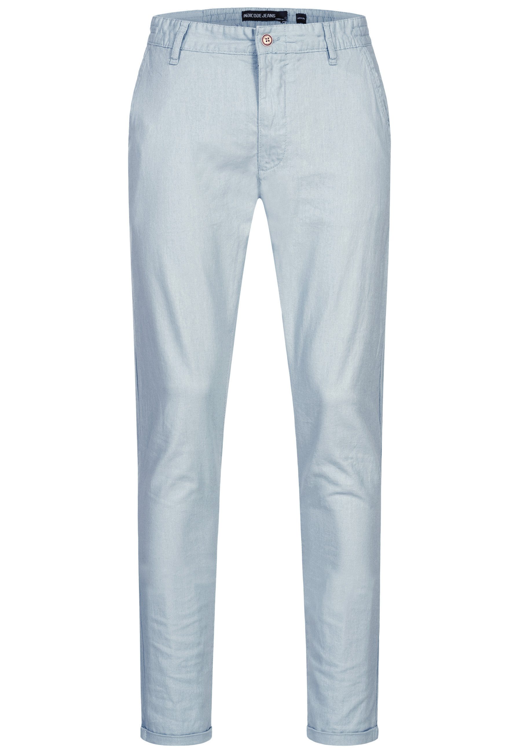 INDICODE Leinenhose Herren Haverfield Sommerhose Leinen Herrenhose mit 4 Taschen – Bild 2 von 5