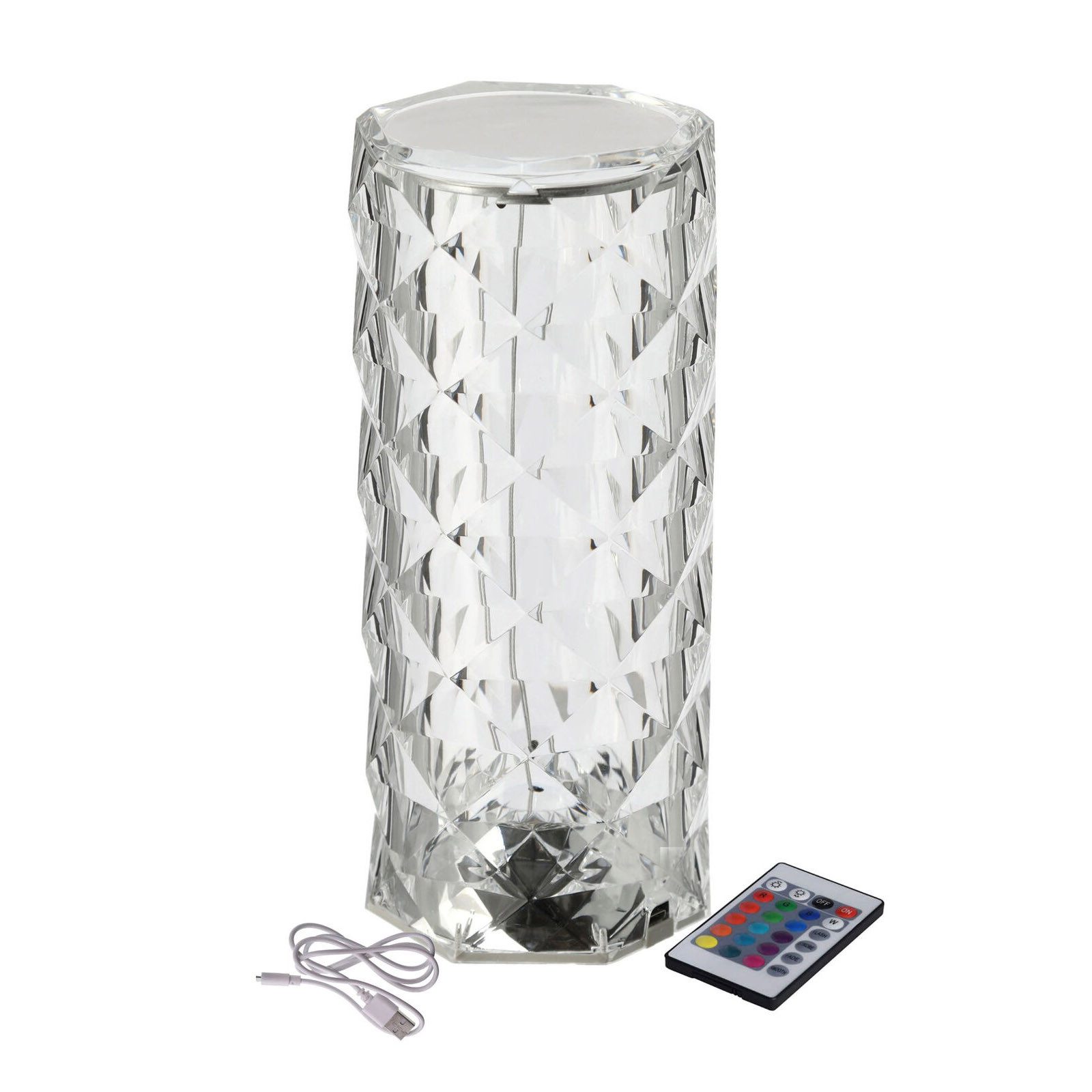 HAC24 LED Nachttischlampe Touch LED Akku Tischlampe Kristall Tischleuchte, günstig online kaufen