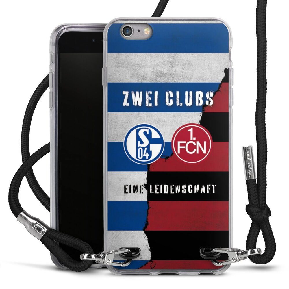 DeinDesign Handyhülle FC Schalke 04 1. FC Nürnberg Freundschaft, Apple iPhone 6s Plus Handykette Hülle mit Band Case zum Umhängen