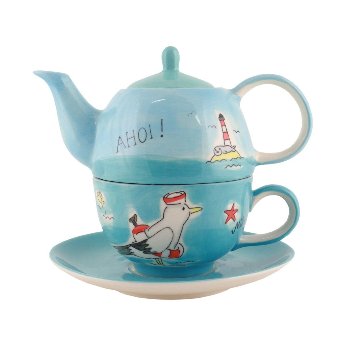 Mila Teekanne Mila Keramik Tee-Set Tea for One Ahoi, (Set)