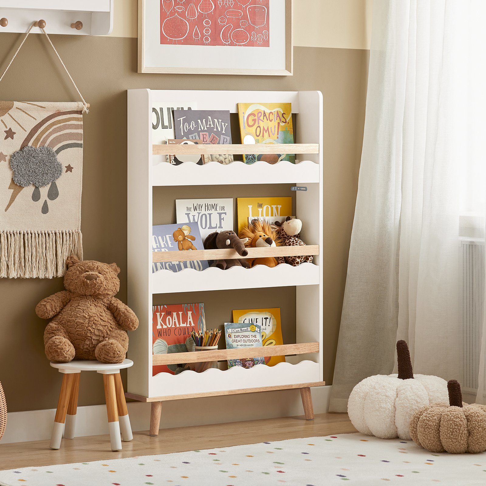 SoBuy Bücherregal KMB77, Kinderregal Wandregal für Kinder Aufbewahrungsrega günstig online kaufen